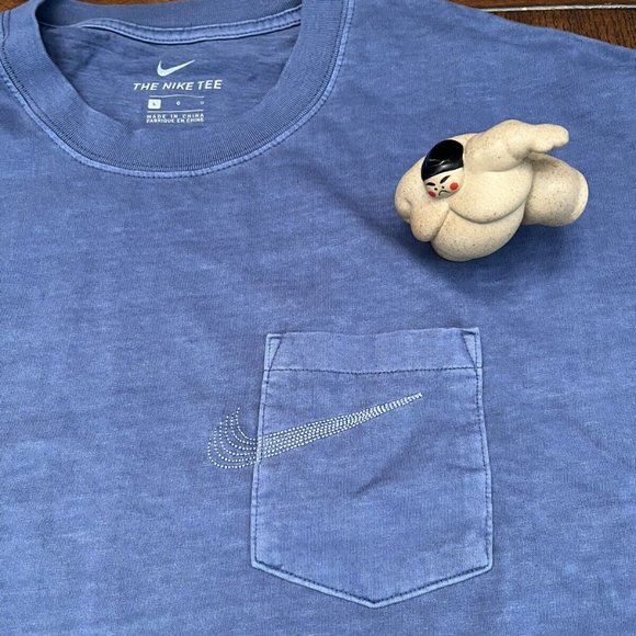 Nike SB Sashiko Pocket Tee Mystic Navy, Size L - New with Tags CW1466-469 - Picture 2 of 4